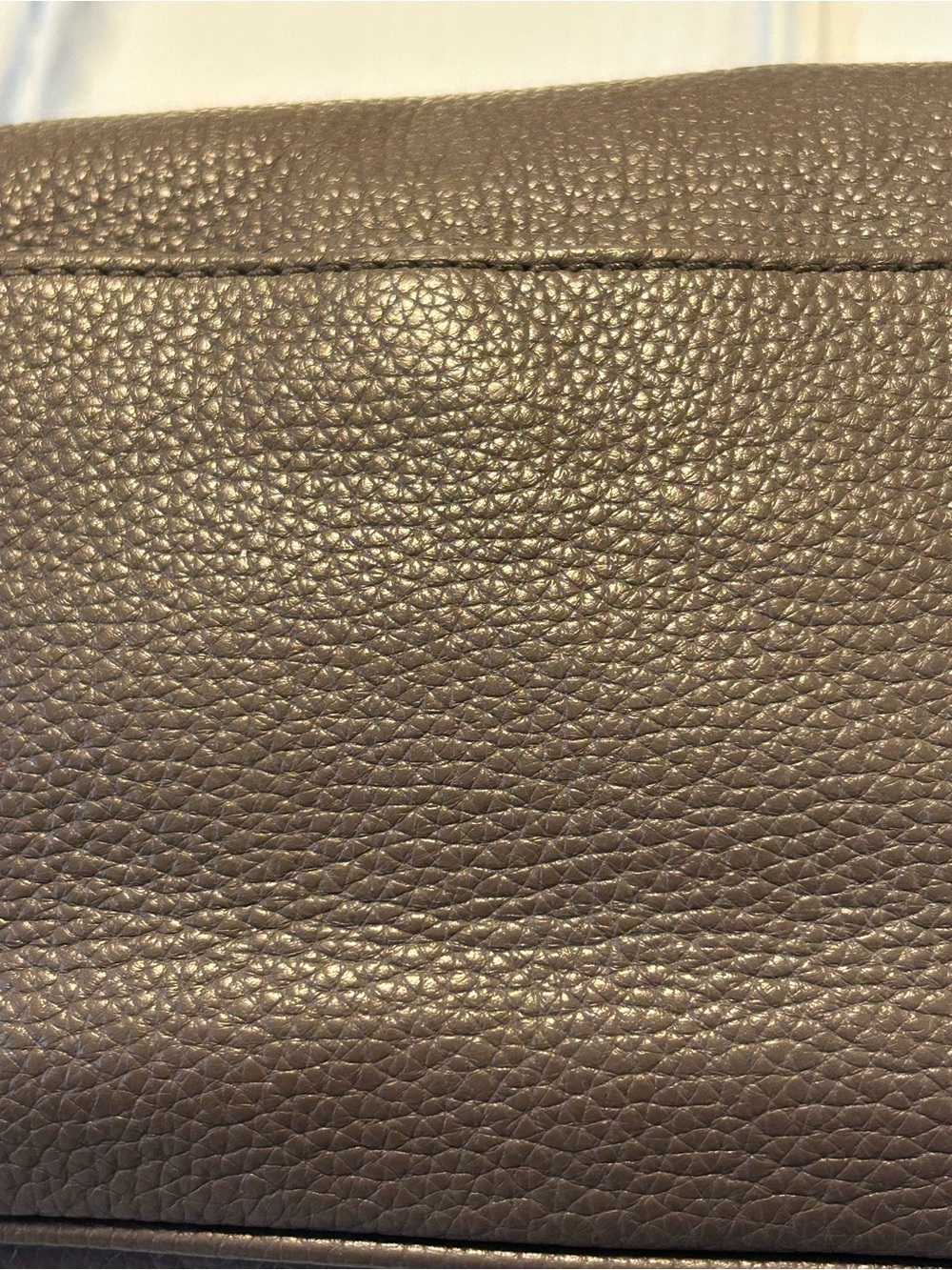 Michael Kors Vintage Y2K Taupe Pebbled Leather Shoulder Bag with Silver Chain - Picture 6 of 13